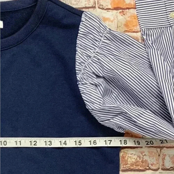 Free Assembly Smocked Navy Mini Dress with Square Shoulders Size S - Picture 4 of 10